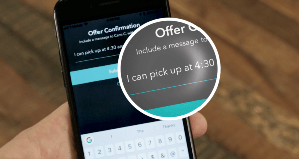 Roadie Scheduled Pickup Times Detailed Driver Offer