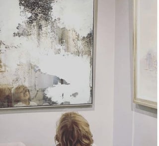 Stacy milburn artwork hung in gallery
